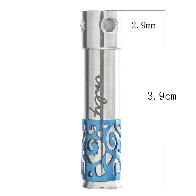 Blue Only Love Ashes Holder Necklace