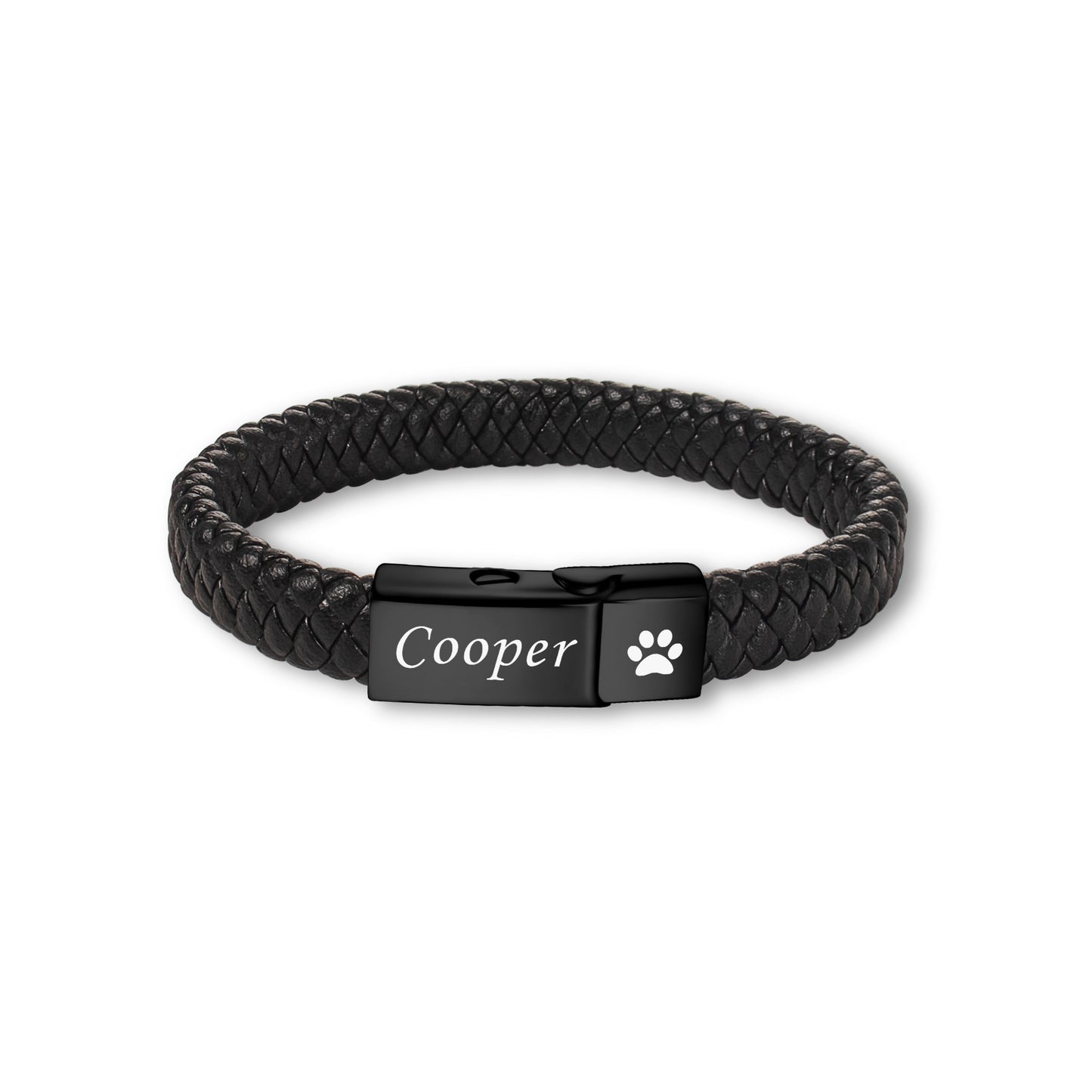 Leather Clasp Memorial Bracelet
