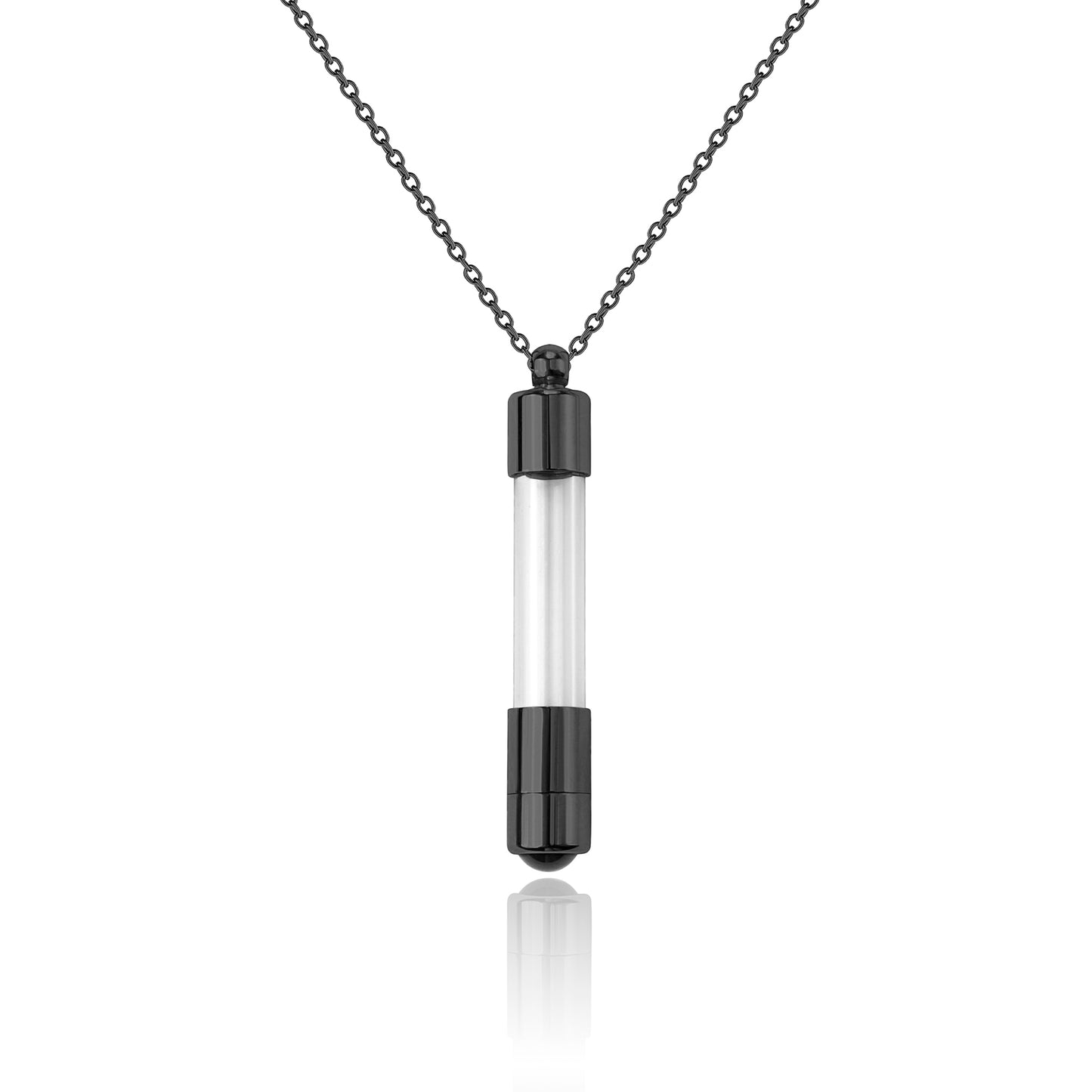 Cylinder Photo Projection Memorial Necklace