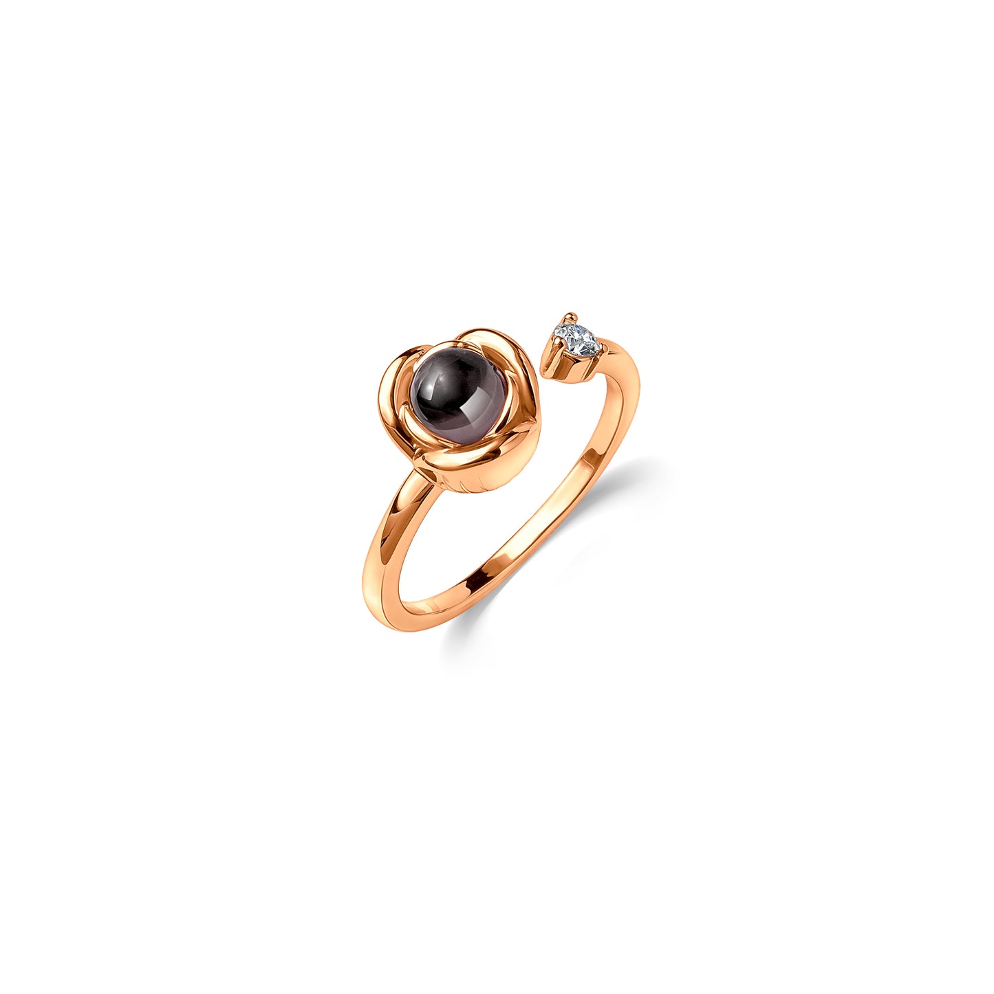 Rose Photo Projection Memorial Ring