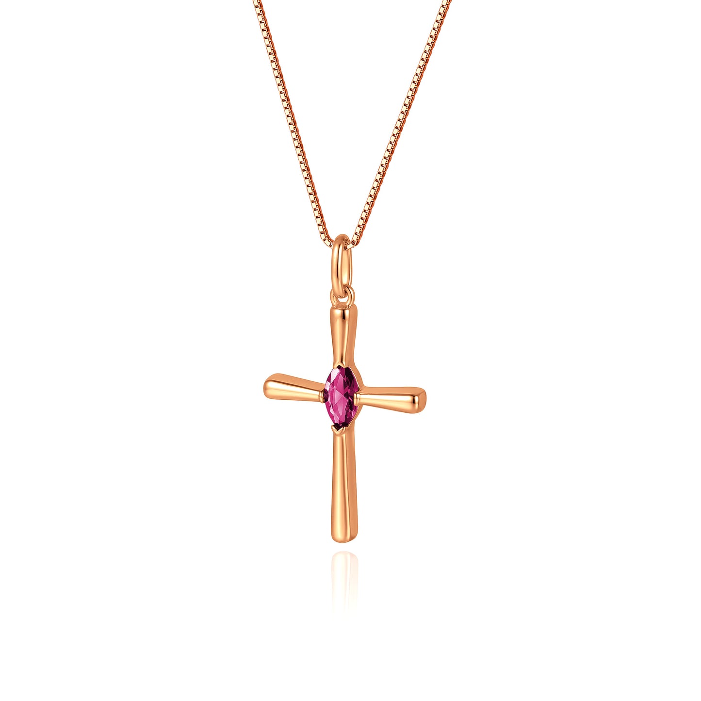 Personalized Birthstone Cross Necklace