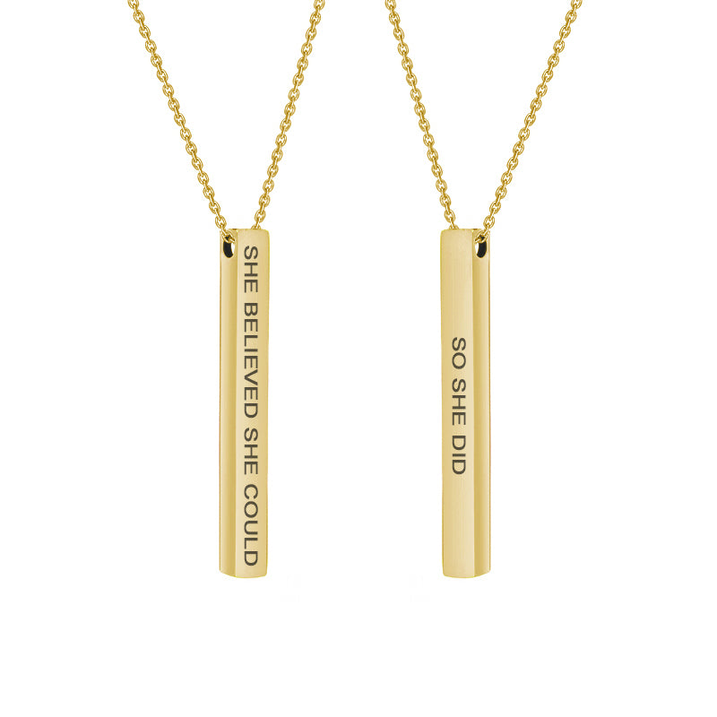 She Believed She Could So She Did Necklace