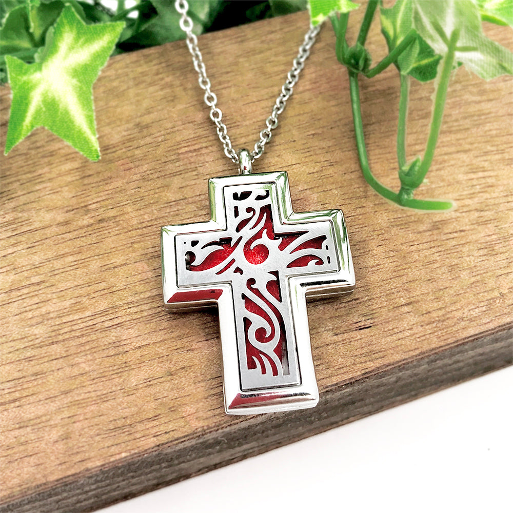 Cross Aromatherapy Necklace