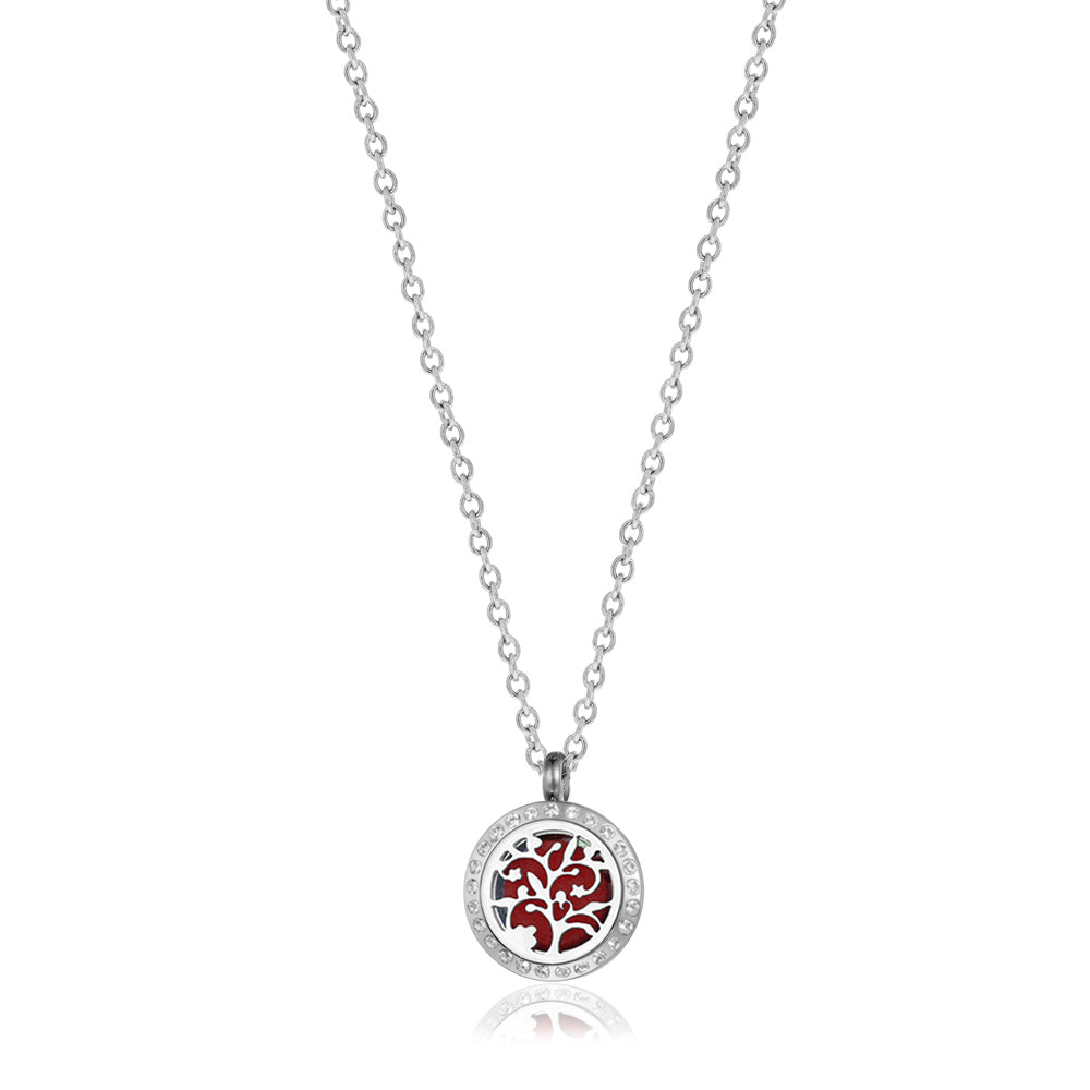 Cherry Blossom Crystal Aromatherapy Necklace