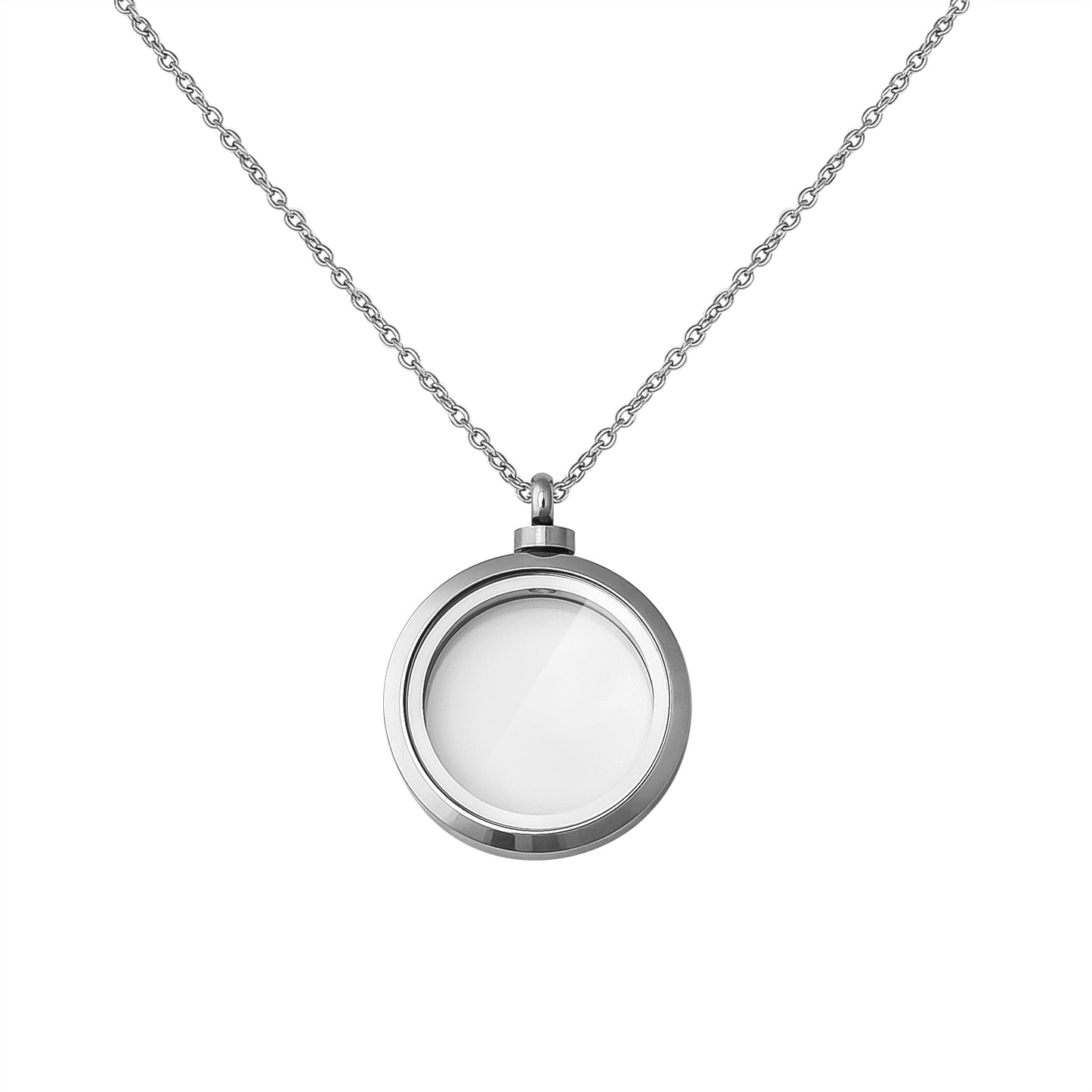 Round See Through Memorial Necklace