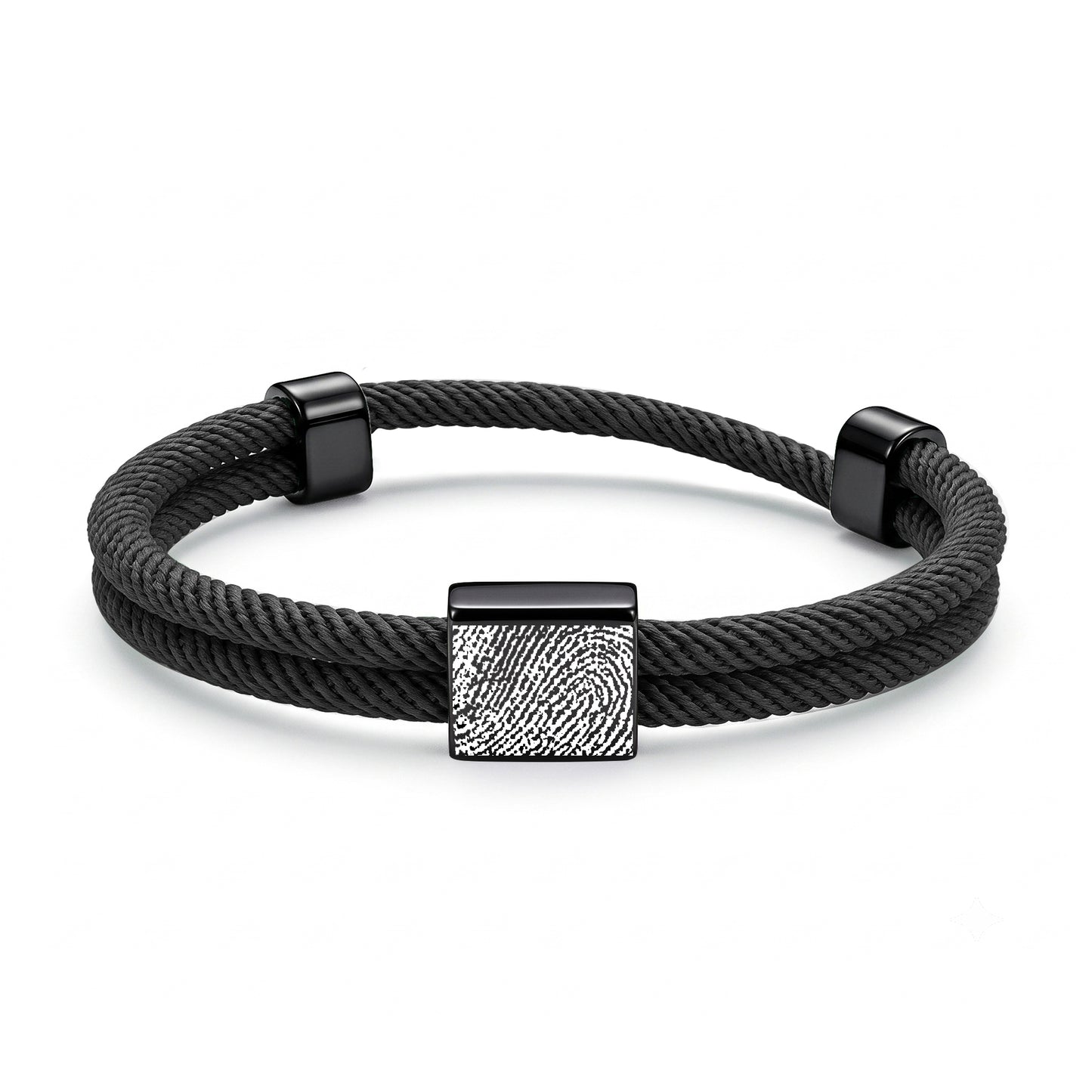Custom Fingerprint Braided Rope Bracelet