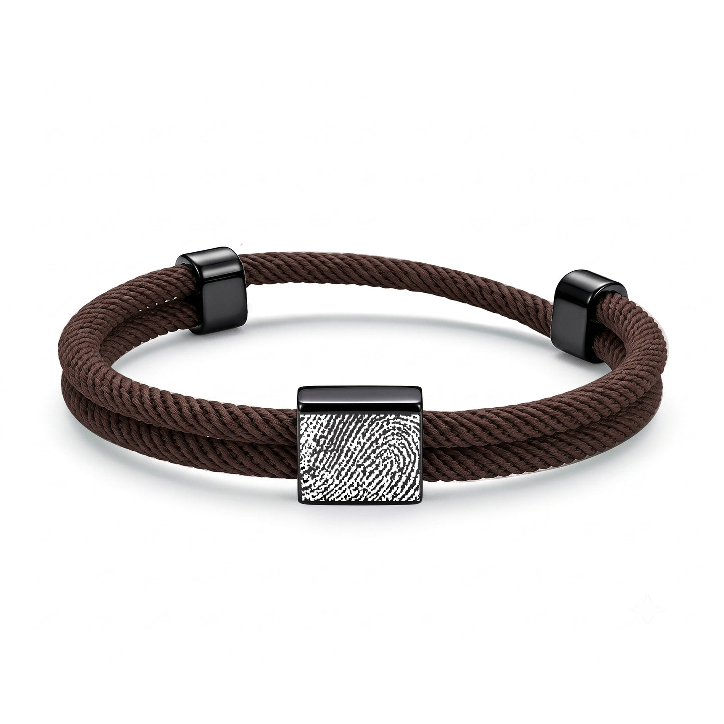Custom Fingerprint Braided Rope Bracelet