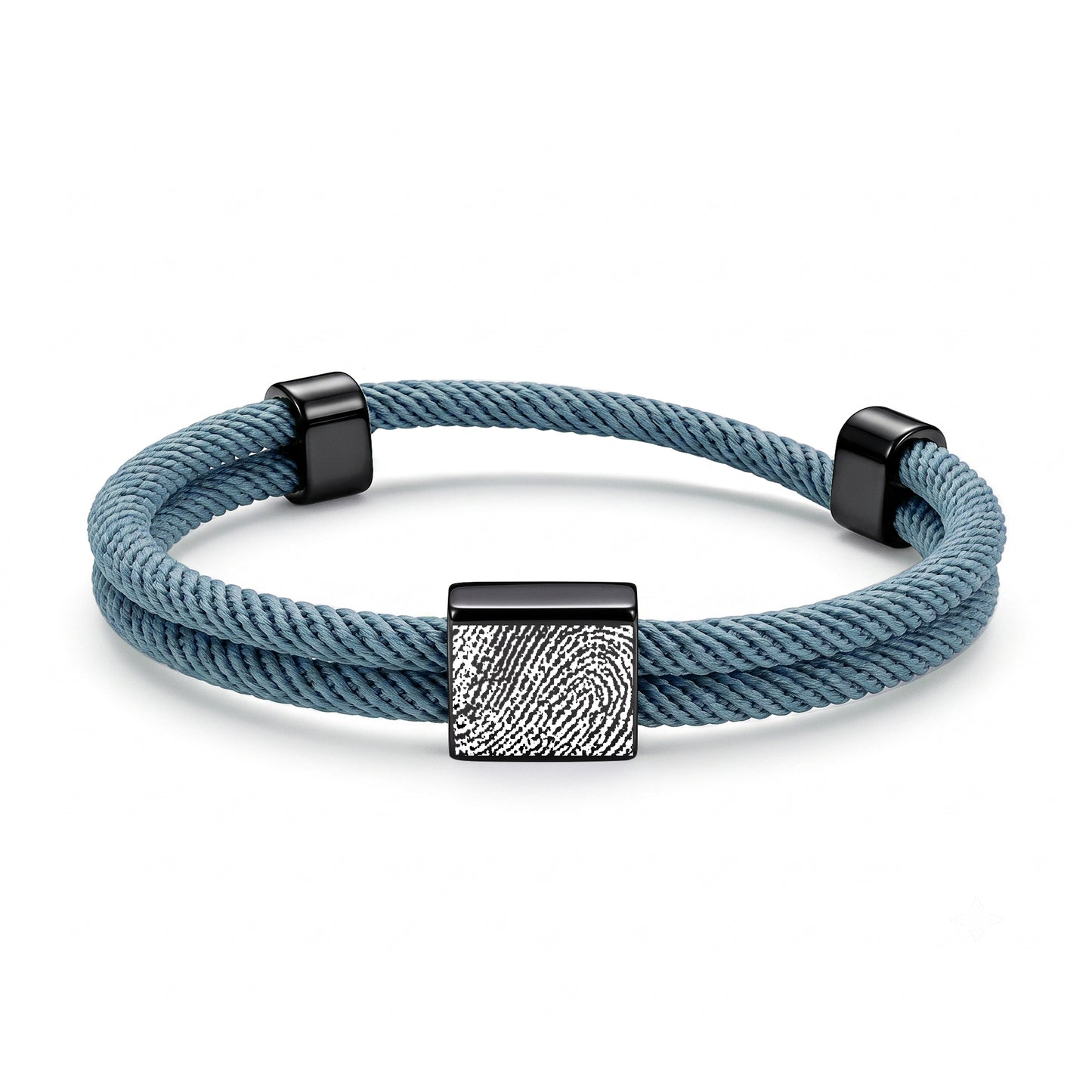 Custom Fingerprint Braided Rope Bracelet