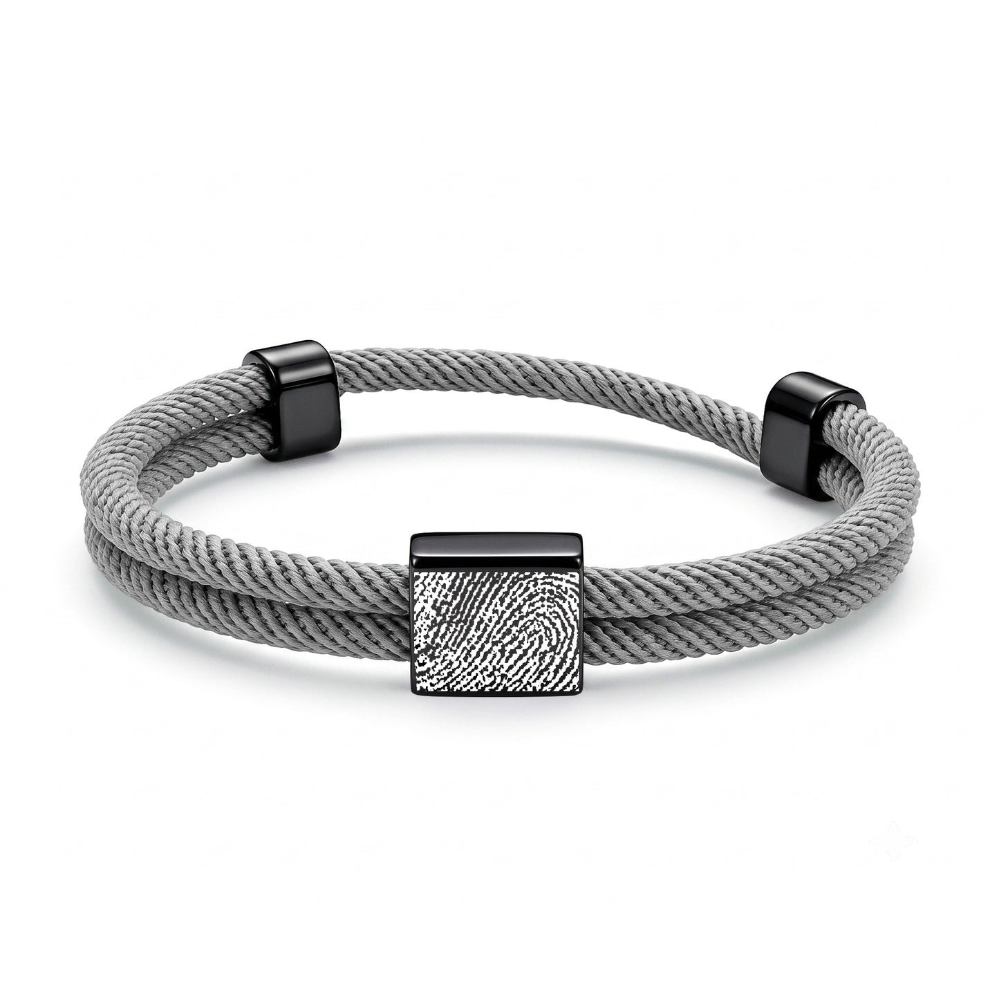 Custom Fingerprint Braided Rope Bracelet