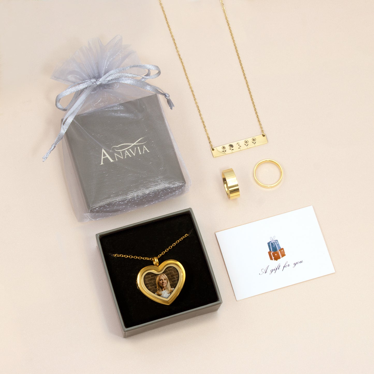 Heart Glass Photo Locket Necklace