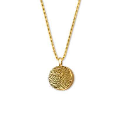 Fingerprint Coin Memorial Necklace