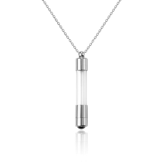 Cylinder Photo Projection Memorial Necklace