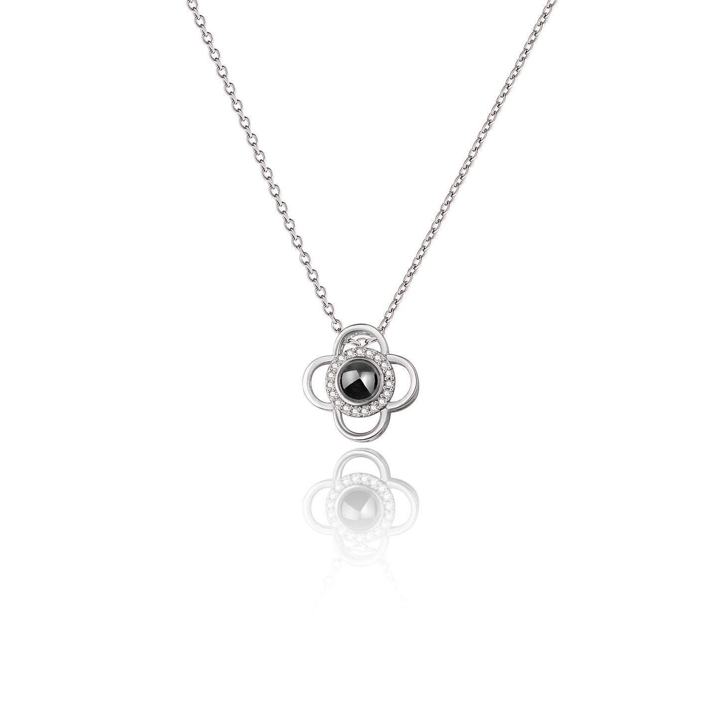Clover Photo Projection Necklace