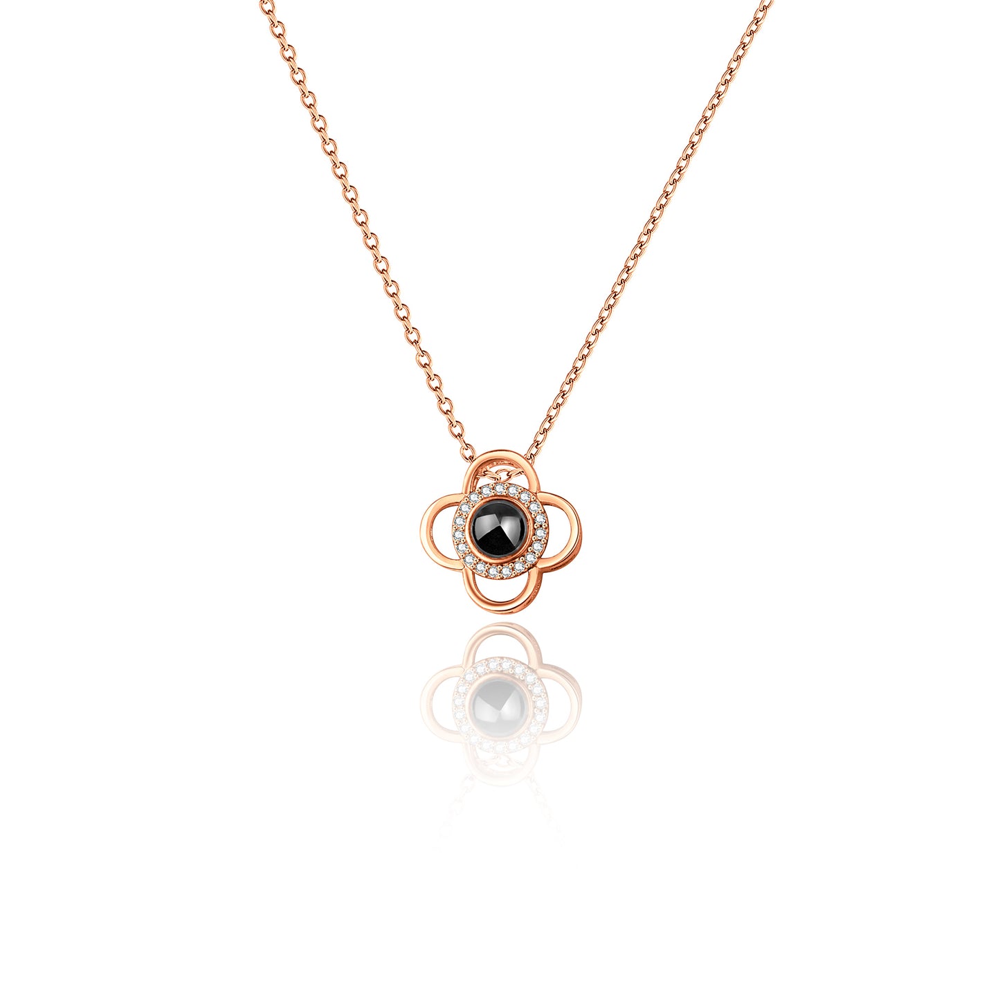 Clover Photo Projection Necklace
