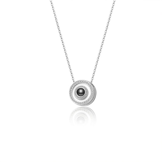 Round  Photo Projection Necklace