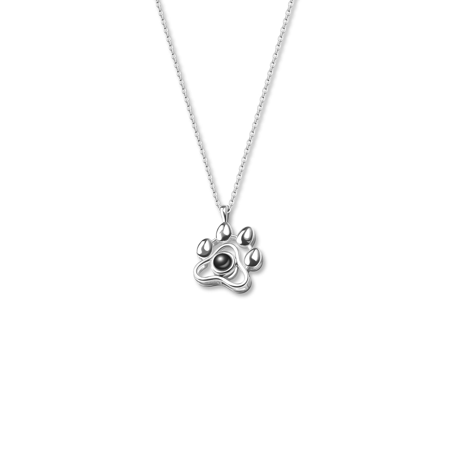 Paw Print Photo Photo Projection Necklace