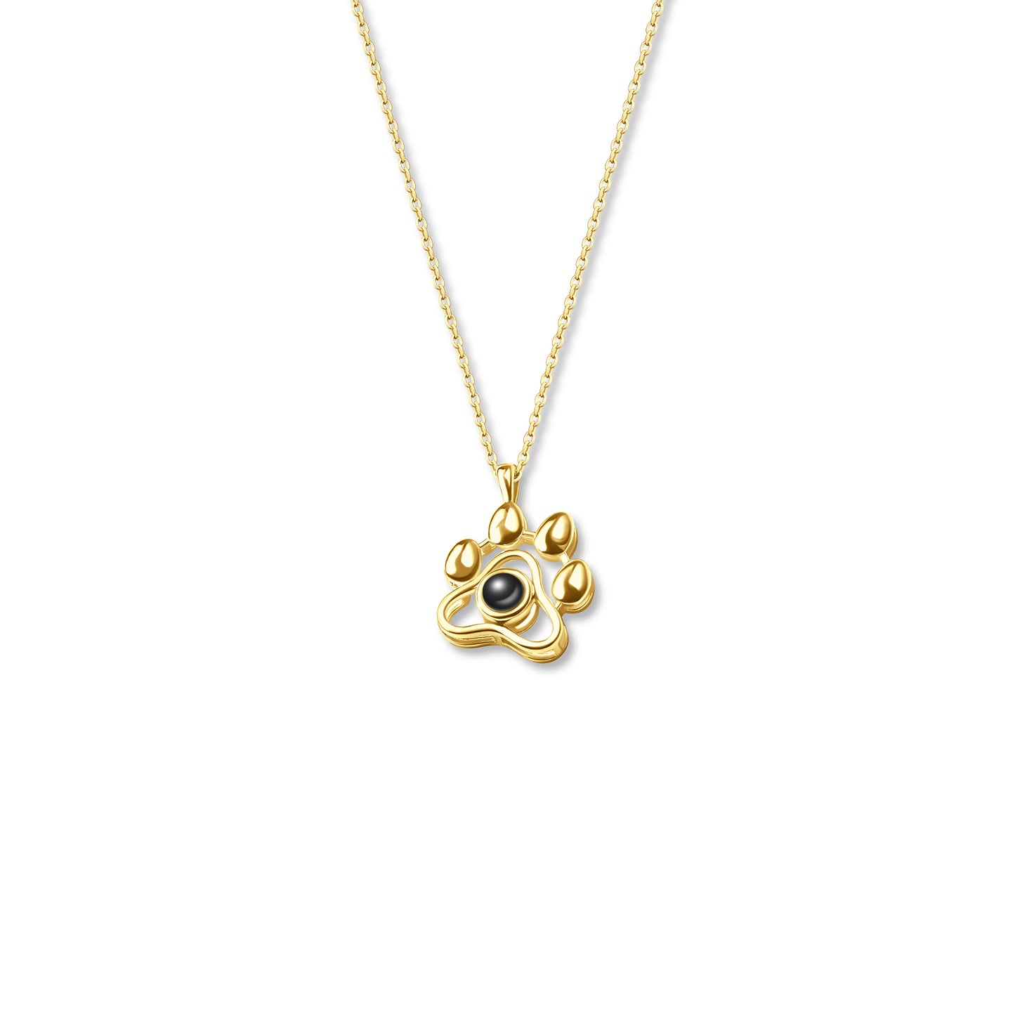 Paw Print Photo Photo Projection Necklace