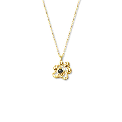 Paw Print Photo Photo Projection Necklace