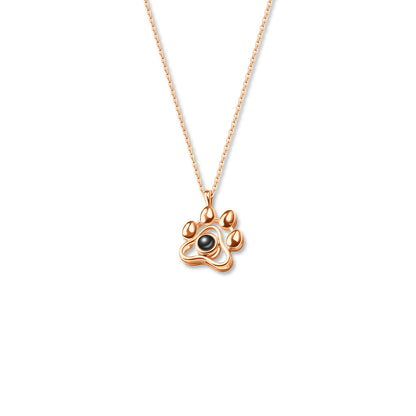 Paw Print Photo Photo Projection Necklace