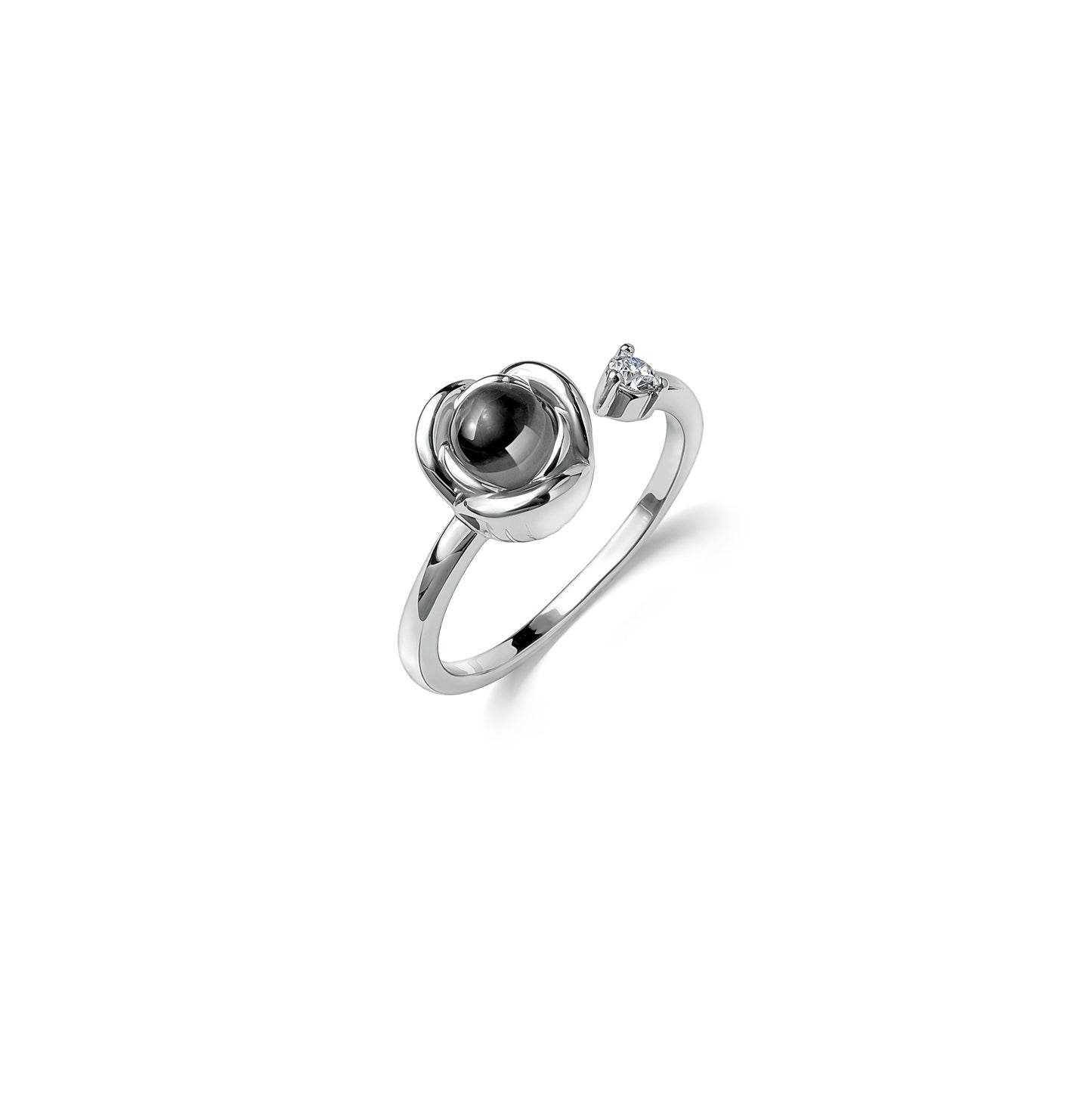 Rose Photo Projection Memorial Ring