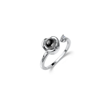 Rose Photo Projection Memorial Ring