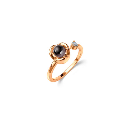 Rose Photo Projection Memorial Ring