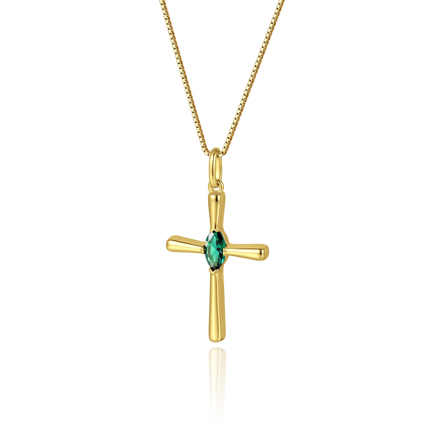 Personalized Birthstone Cross Necklace