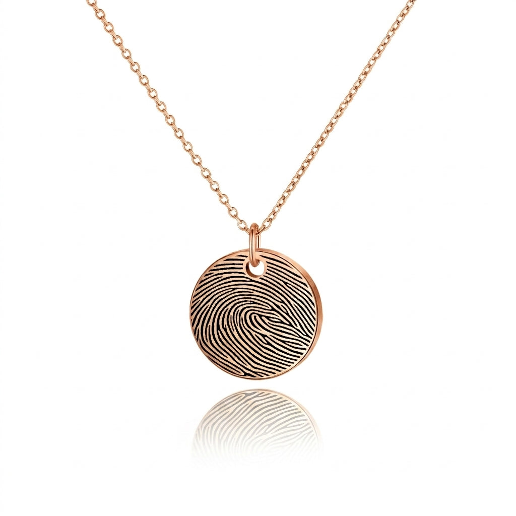 Round Fingerprint Memorial Necklace