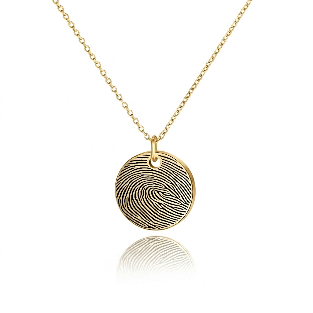 Round Fingerprint Memorial Necklace