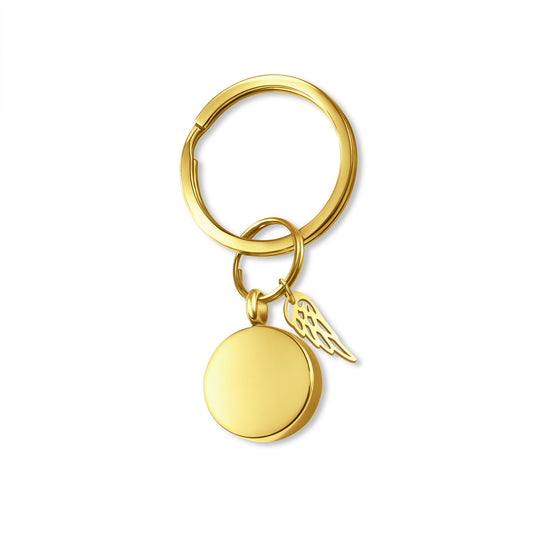 Round Coin Memorial Key Chain