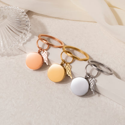 Round Coin Memorial Key Chain