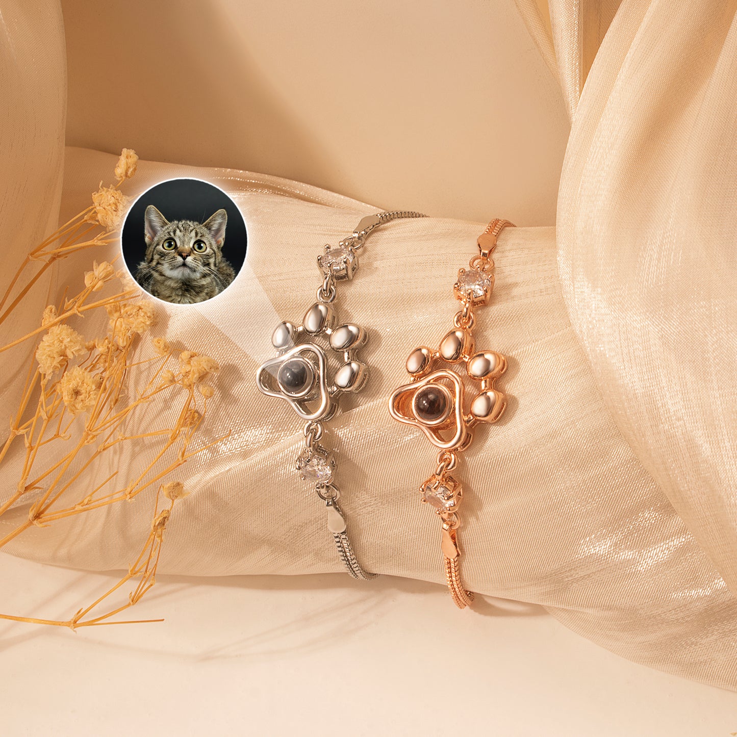 Paw Print Photo Photo Projection Bracelet