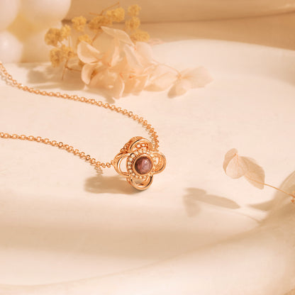Clover Photo Projection Necklace