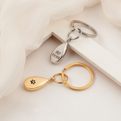Pet Portrait Teardrop Memorial Key Chain