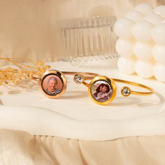 Photo Locket Cuff Bangle