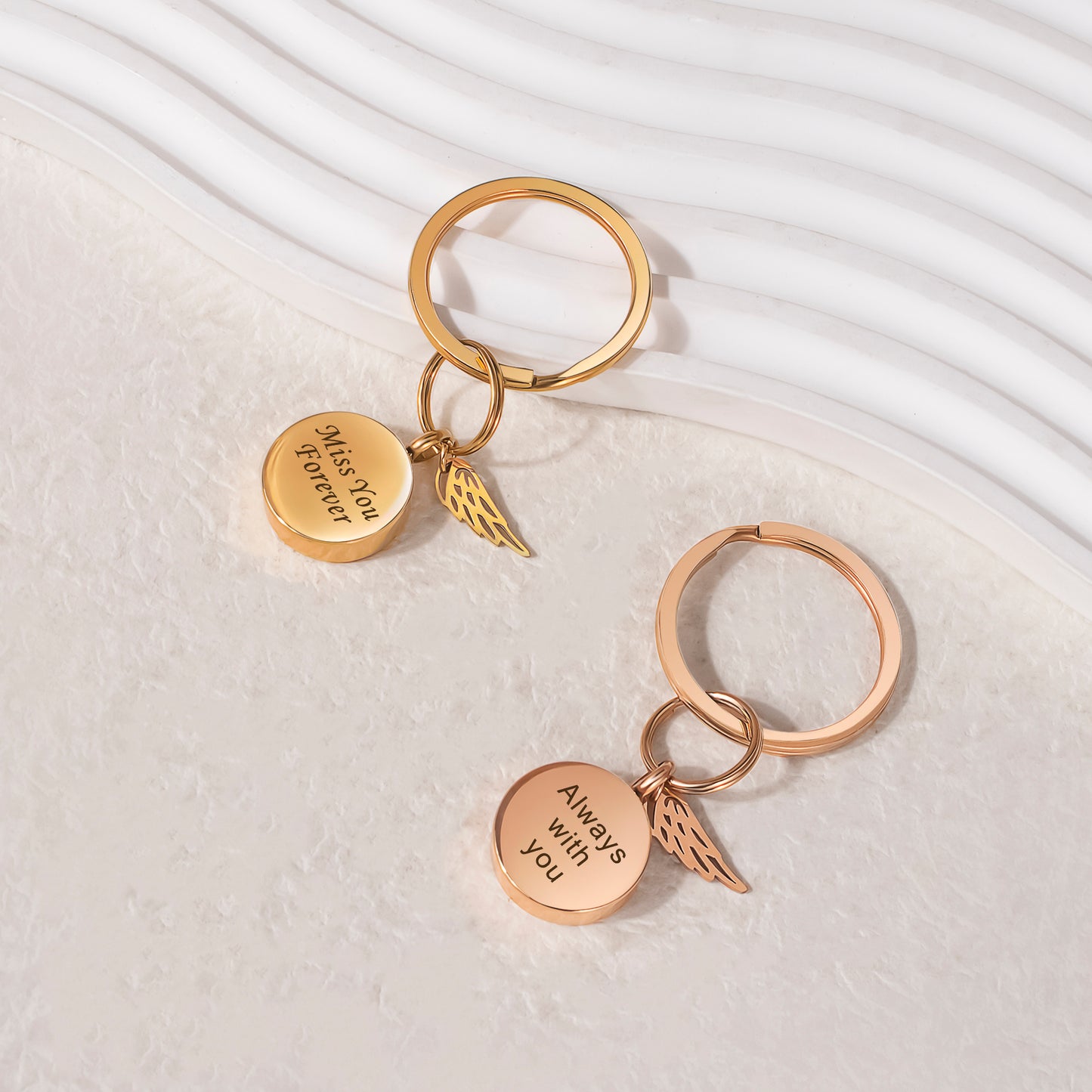 Round Coin Memorial Key Chain