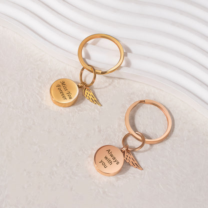 Round Coin Memorial Key Chain