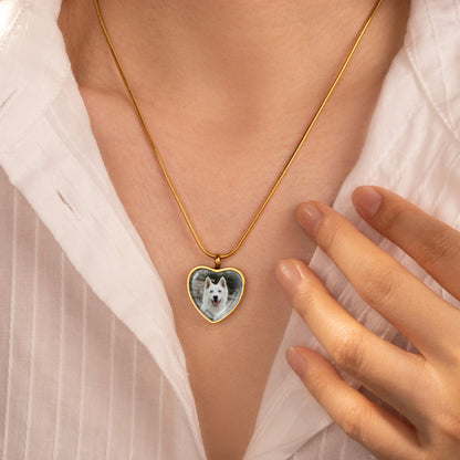 Heart Pet Memorial Ashes Holder Necklace with Photo