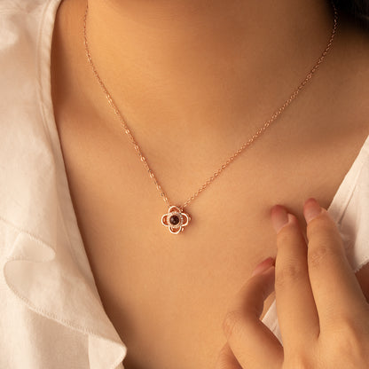 Clover Photo Projection Necklace