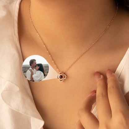 Clover Photo Projection Necklace