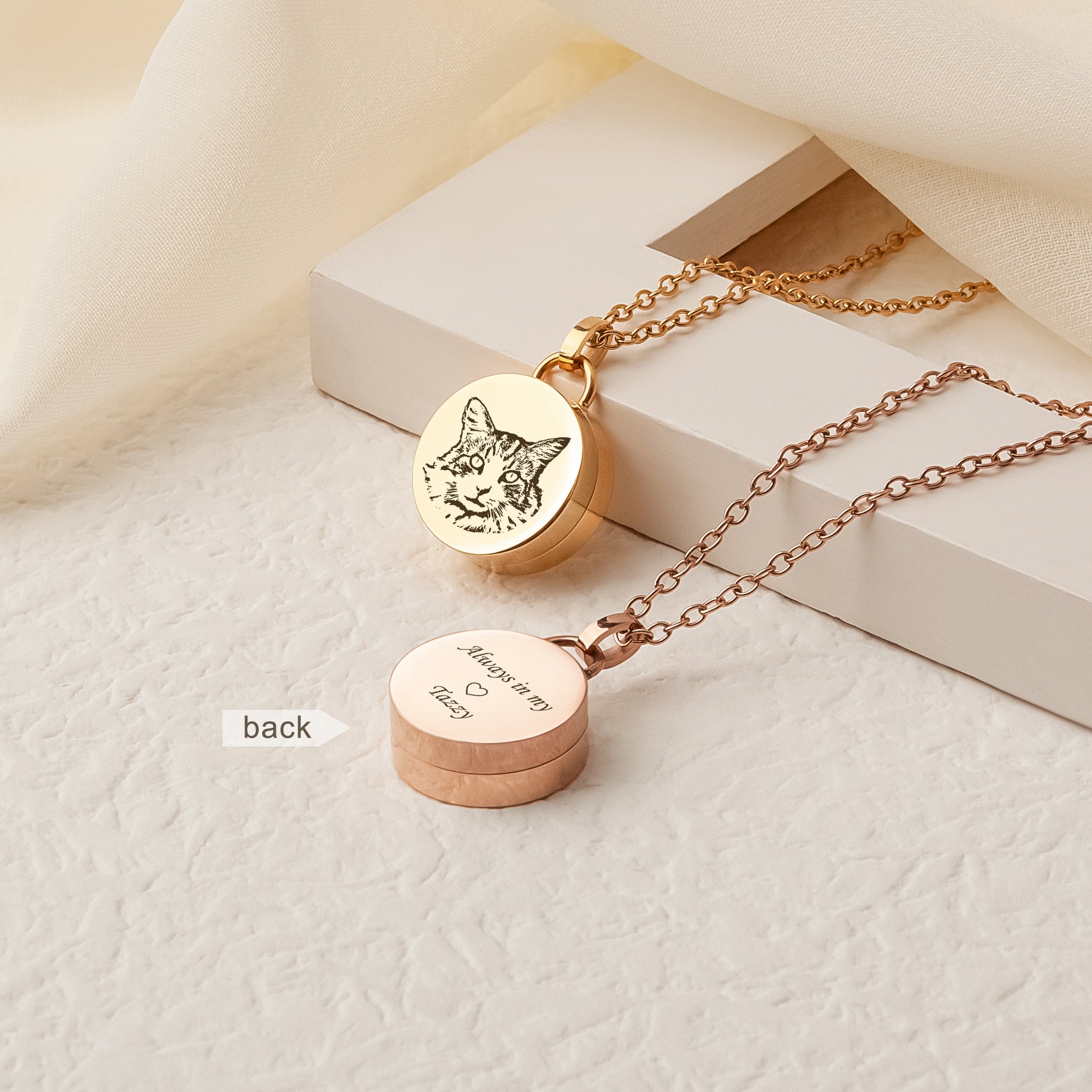 Pet Portrait Coin Memorial Necklace – Anavia Wholesale