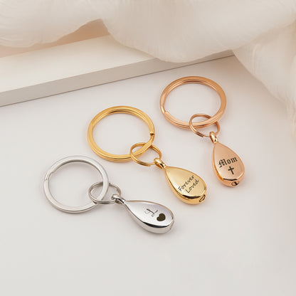Pet Portrait Teardrop Memorial Key Chain