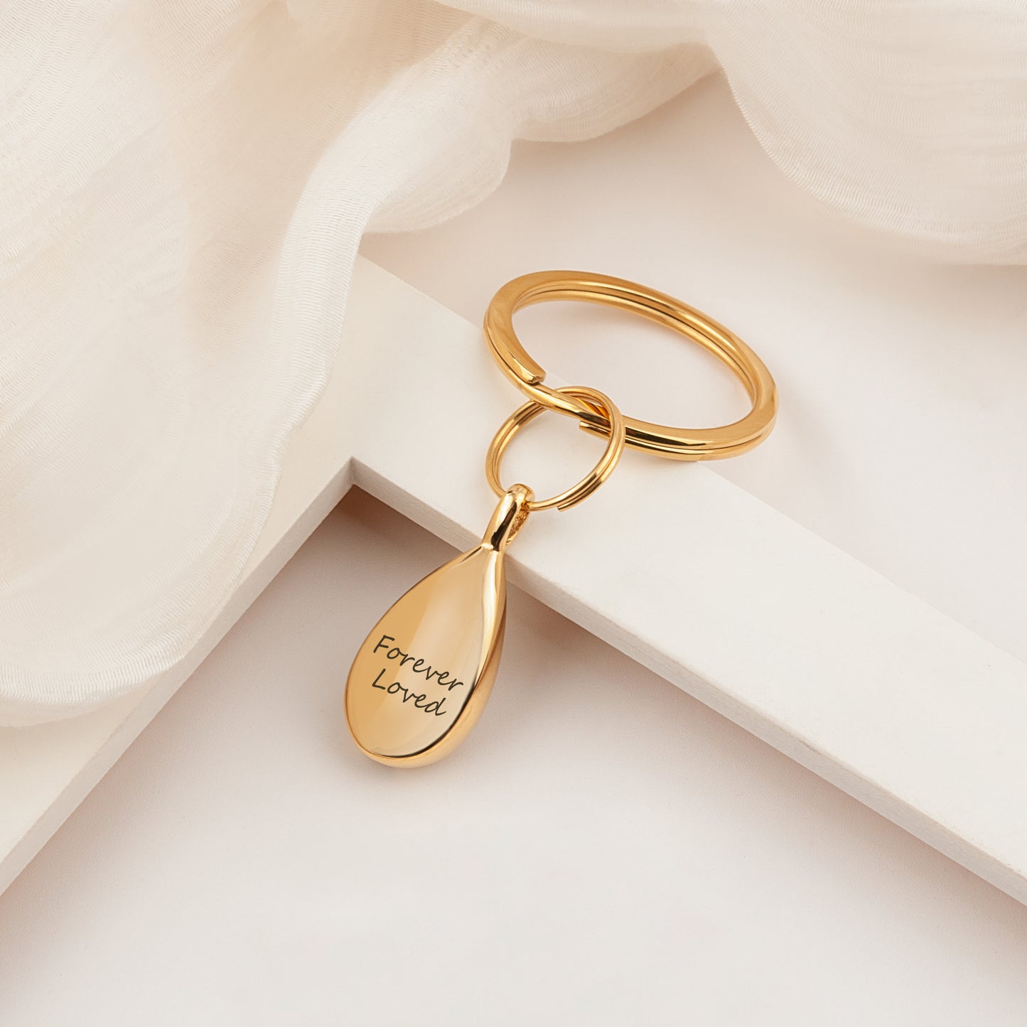 Pet Portrait Teardrop Memorial Key Chain