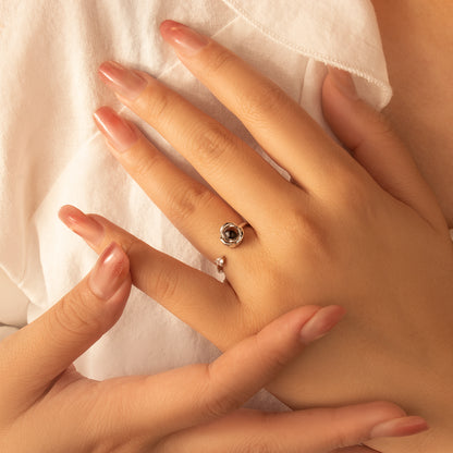 Rose Photo Projection Memorial Ring