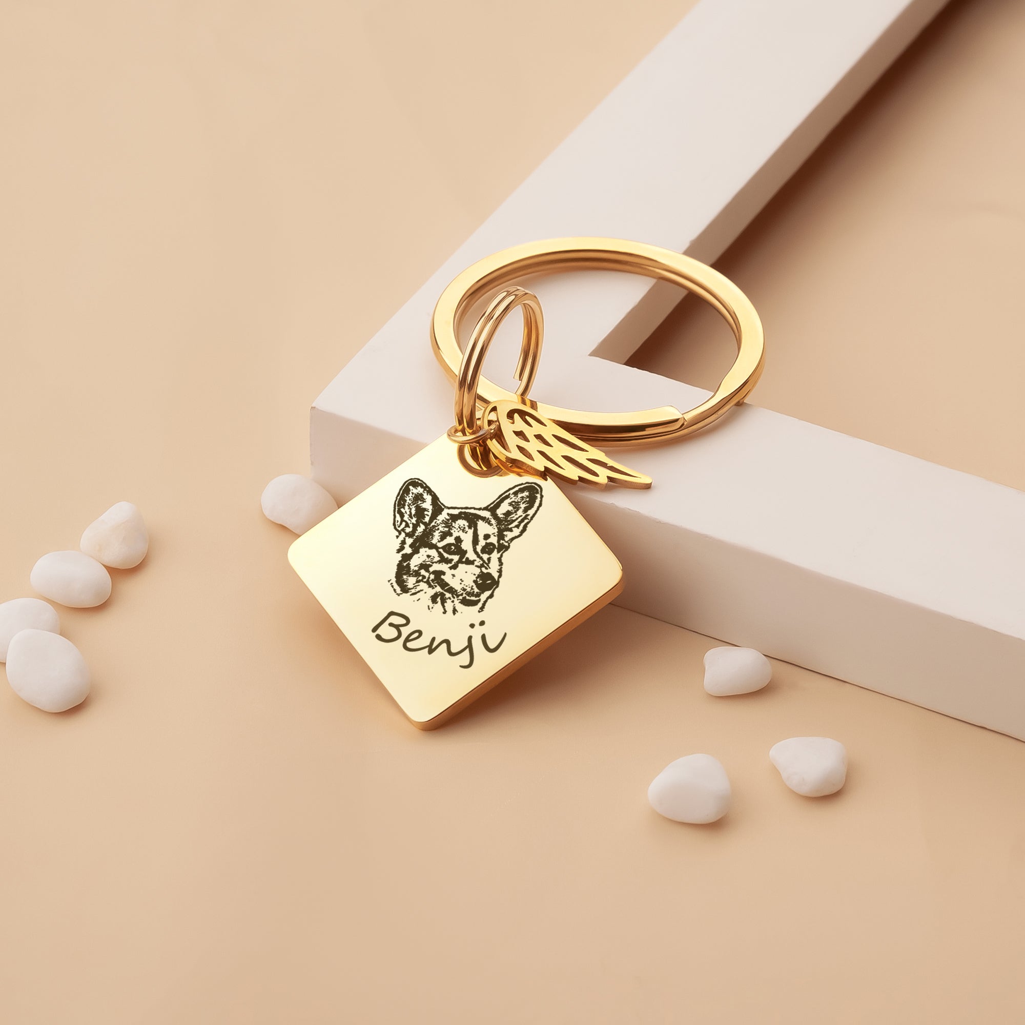 Bridge Shape Key Chain Diamond Portrait Rainbow Bridge Key Chain – Anavia Wholesale