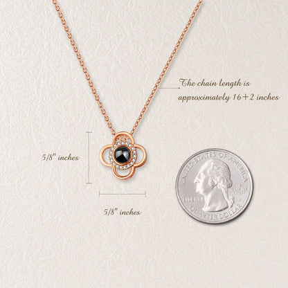 Clover Photo Projection Necklace