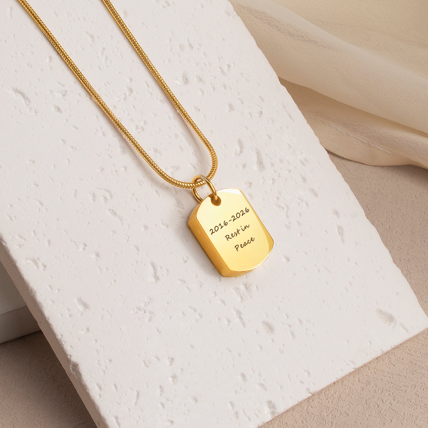 Stainless Steel Memorial Dog Tag