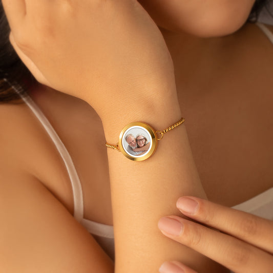 Photo Locket Slider Bracelet
