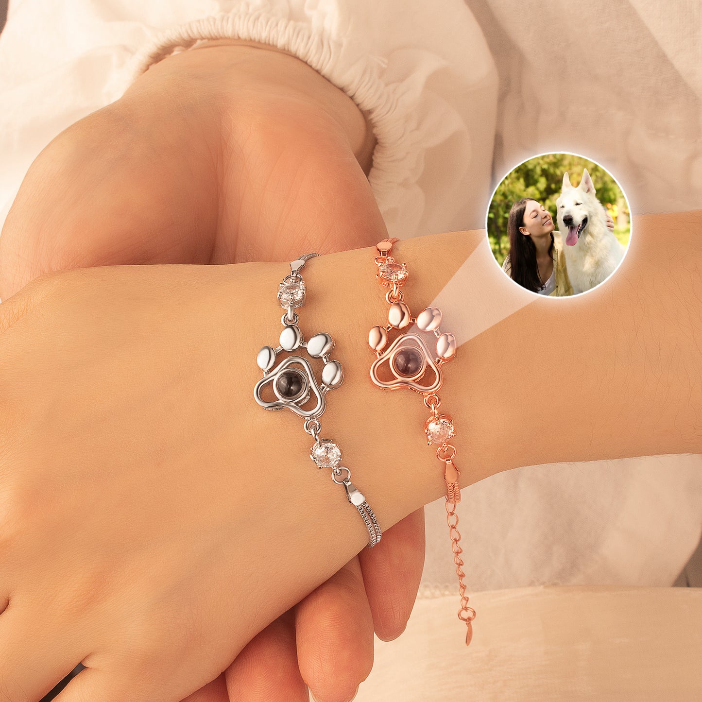 Paw Print Photo Photo Projection Bracelet