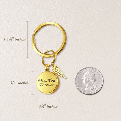 Round Coin Memorial Key Chain